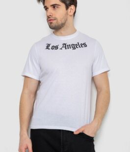 Футболка мужская с принтом, цвет белый, 241R1904