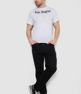 Футболка мужская с принтом, цвет белый, 241R1904