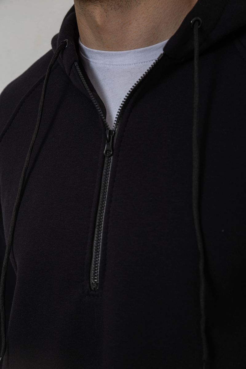 Спортивный костюм мужской из турецкой трехнити на флисе., цвет черный, 238R166 — изображение 5