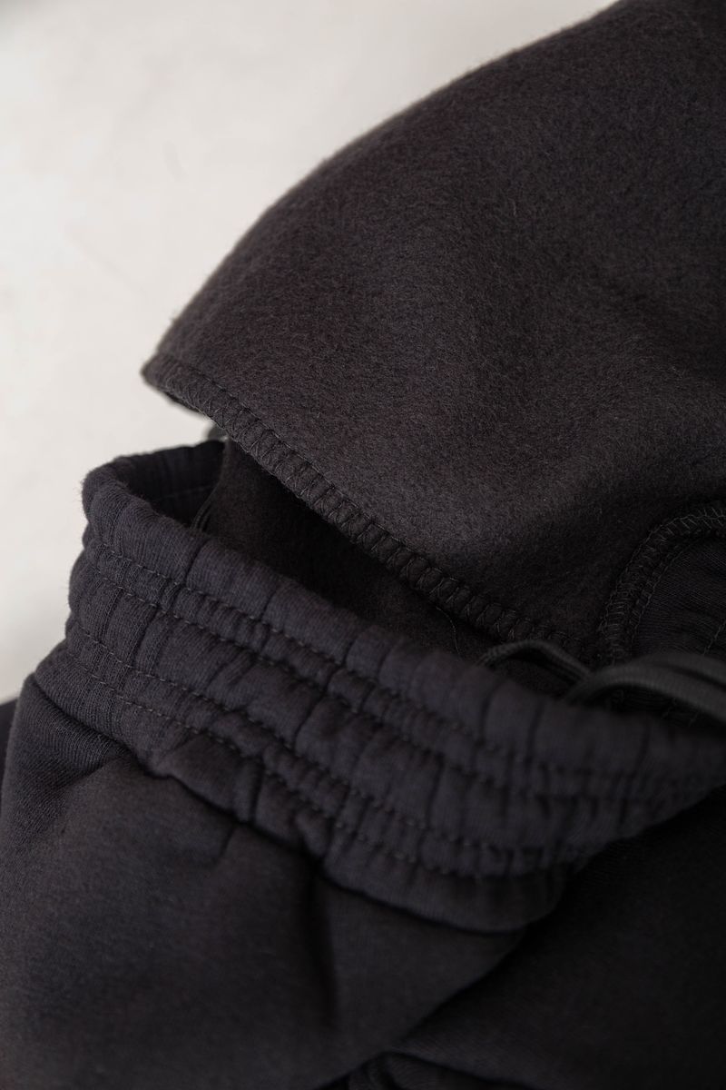 Спортивный костюм мужской из турецкой трехнити на флисе., цвет черный, 238R166 — изображение 6