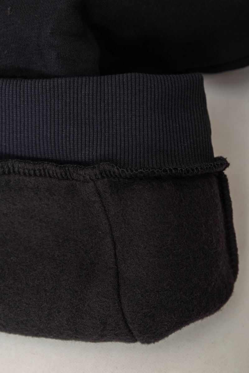 Спортивный костюм мужской из турецкой трехнити на флисе., цвет черный, 238R166 — изображение 7