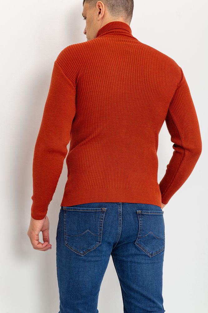 Свитер-гольф мужской, цвет терракотовый, 161R892 — изображение 4