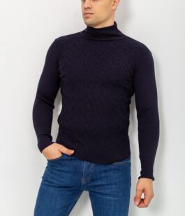 Свитер-гольф мужской, цвет темно-синий, 161R892