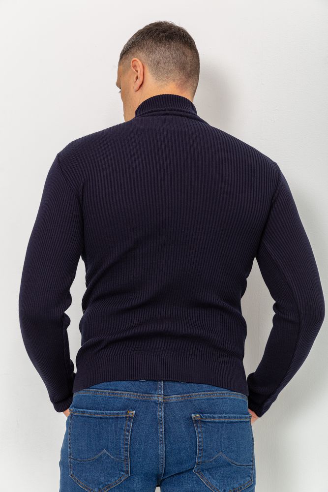 Свитер-гольф мужской, цвет темно-синий, 161R892 — изображение 4