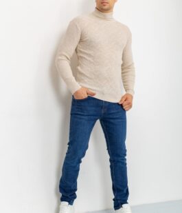 Свитер-гольф мужской, цвет светло-бежевый, 161R892