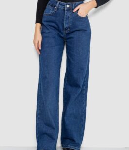 Джинсы женские Palazzo на тонком флисе, цвет синий, 207RV233-6