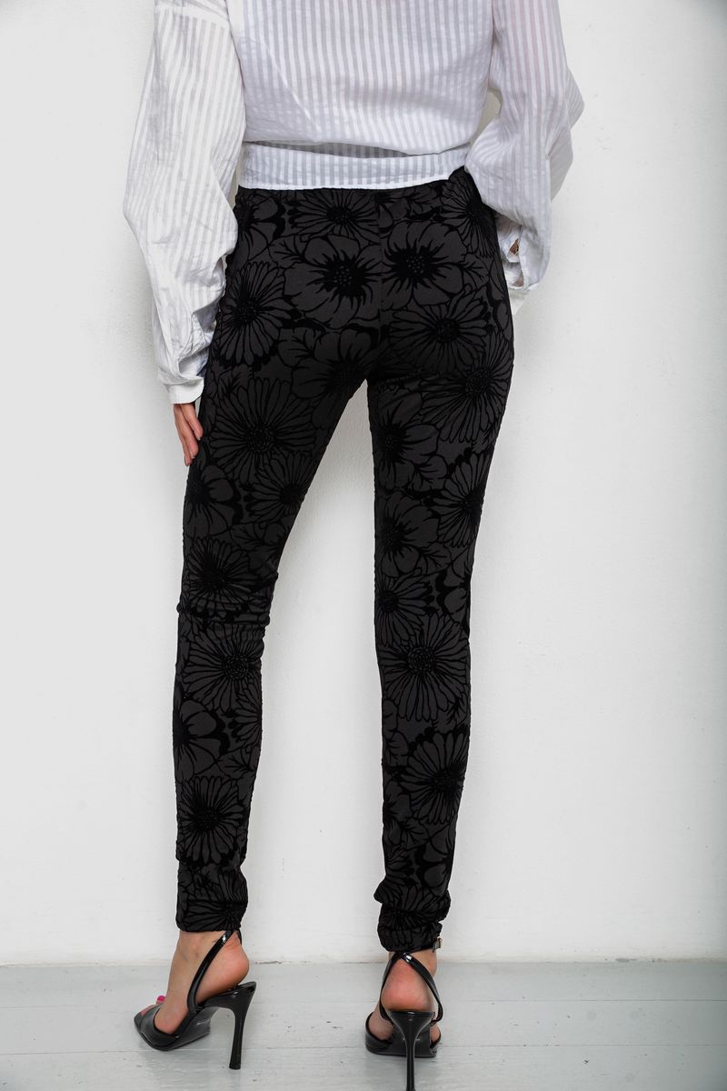 Лосины однотонные, цвет черный, 238R327-3 — изображение 4