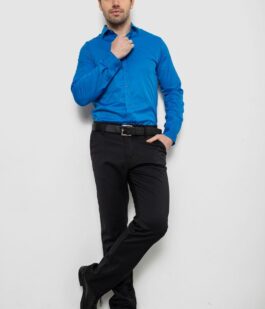 Рубашка мужская однотонная, цвет голубой, 186R6917