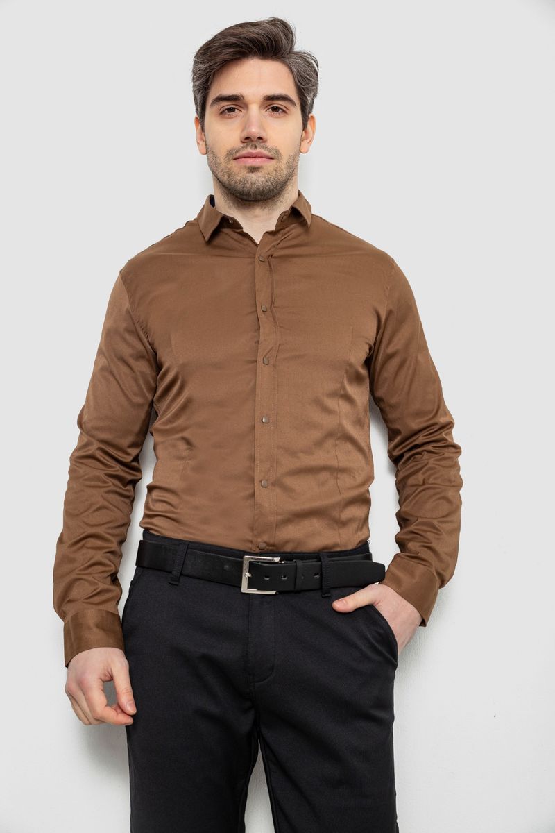 Рубашка мужская однотонная