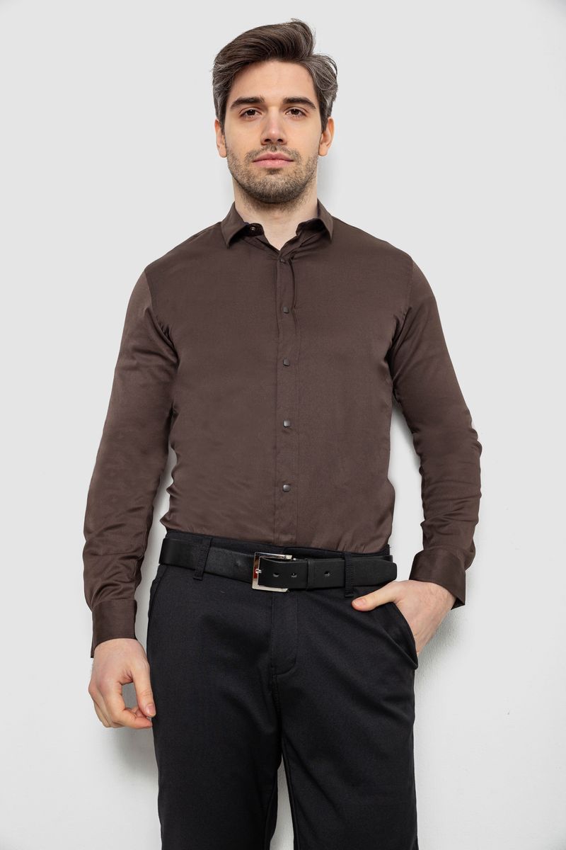 Рубашка мужская однотонная