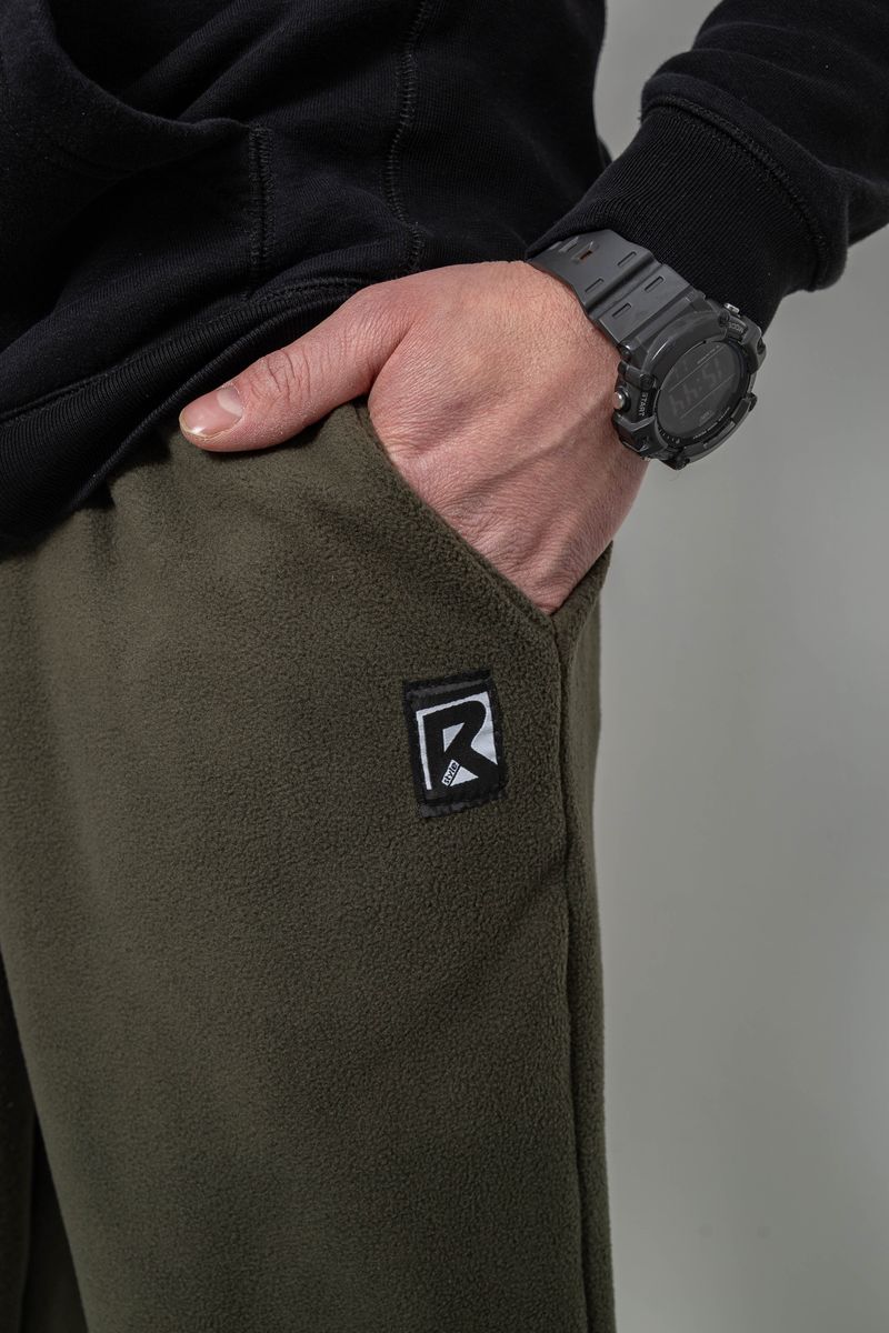 Спортивные штаны мужские однотонные на поларфлисе, цвет хаки, 257R21 — изображение 5