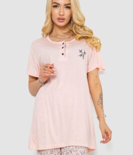 Пижама женская с принтом, цвет персиковый, 243R7001