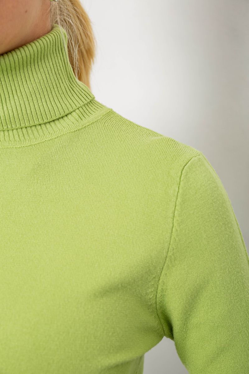 Гольф женский однотонный, цвет фисташковый, 204R921 — изображение 5