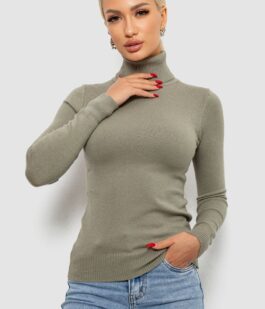 Гольф женский однотонный, цвет оливковый, 204R921