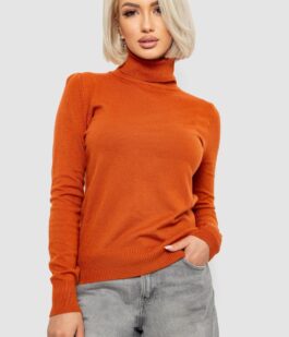 Гольф женский однотонный, цвет терракотовый, 204R921