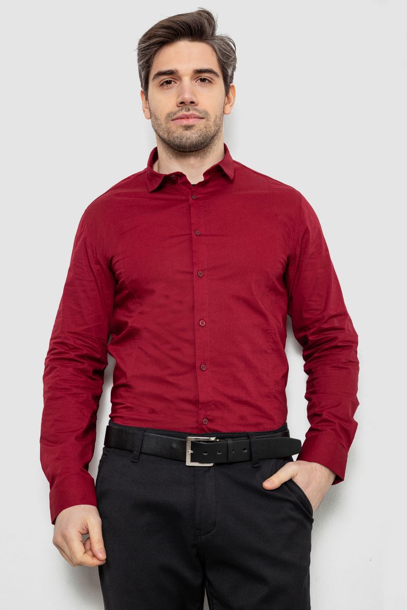 Рубашка мужская однотонная