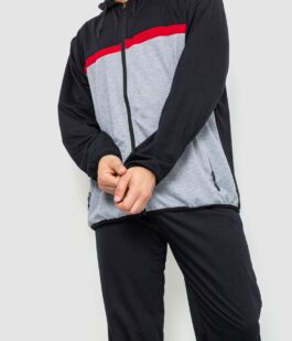 Спорт костюм мужской, цвет черно-серый, 244R9133