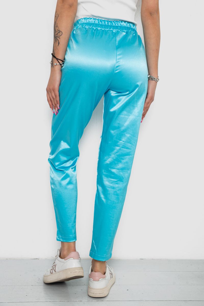 Штаны женские, цвет бирюзовый, 238R317 — изображение 4