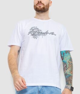 Футболка мужская батал, цвет белый, 208R019