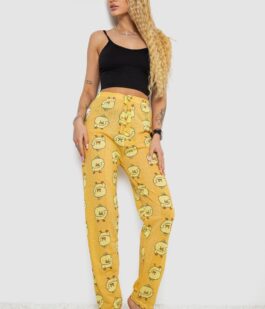 Штаны женские домашние, цвет желтый, 238R58009