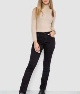 Джинсы женские стрейч, цвет черный, 214R1449