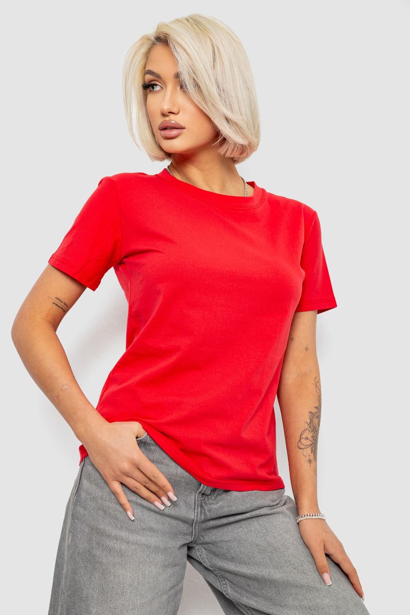 Футболка женская однотонная