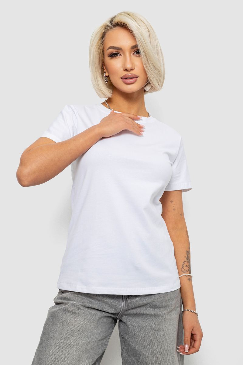 Футболка женская однотонная