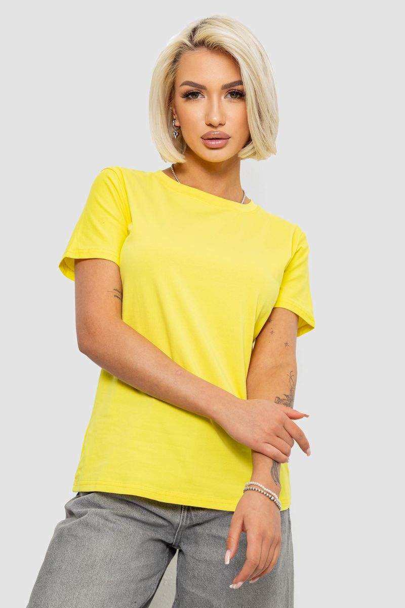 Футболка женская однотонная