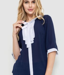 Блуза женская, цвет сине-белый, 172R11-1