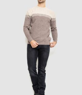 Свитер мужской, цвет бежево-молочный, 161R883