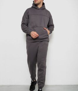 Спортивный костюм мужской на флисе, цвет серый, 238R029