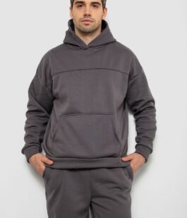 Спортивный костюм мужской на флисе, цвет серый, 238R029