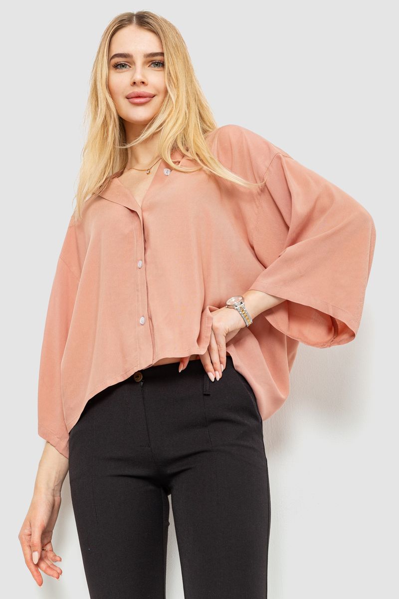 Блуза классическая однтонная