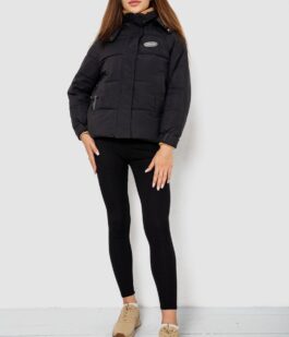 Куртка женская демисезонная с рукавом реглан, цвет черный, 244RE115