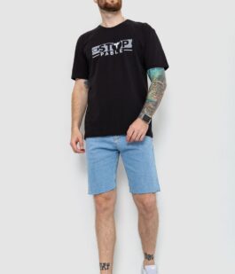 Футболка мужская батал, цвет черный, 208R014