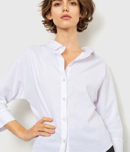 Блуза классическая, цвет белый, 230R100-1
