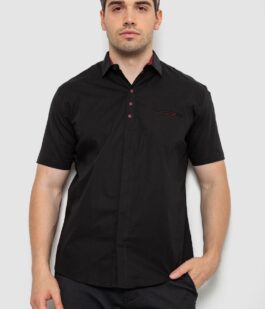 Рубашка мужская, цвет черный, 214R7326