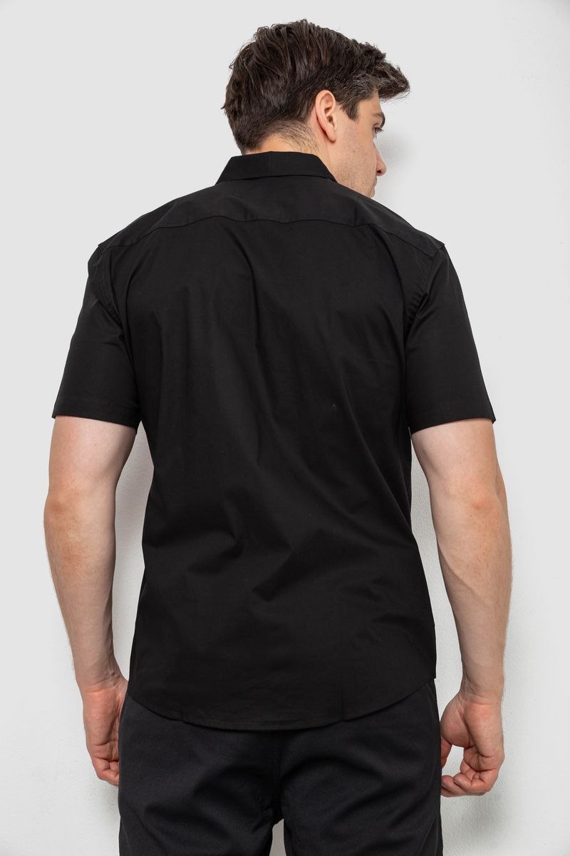 Рубашка мужская, цвет черный, 214R7326 — изображение 4