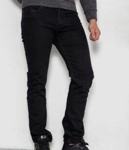 Джинсы мужские стрейч, цвет черный, 244R8525