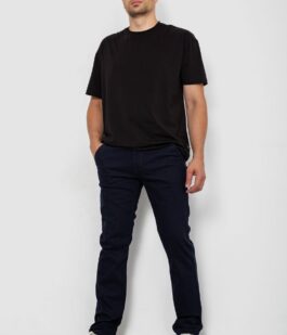 Брюки мужские классические стрейч, цвет темно-синий, 244RF802