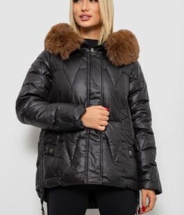 Куртка женская зимняя короткая, цвет черный, 244R865