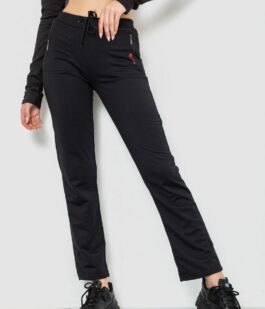 Спорт штаны женские, цвет черный, 244R514