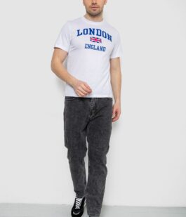 Футболка мужская с принтом, цвет белый, 241R1909