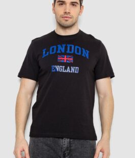 Футболка мужская с принтом, цвет черный, 241R1909