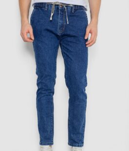 Джинсы мужские на резинке, цвет синий, 244R8063