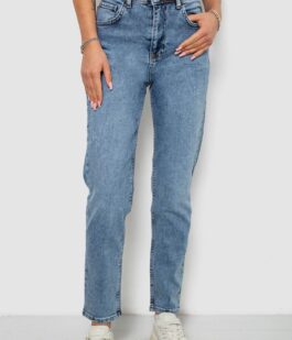 Джинсы женские однотонные MOM, цвет голубой, 244R00136