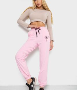 Спортивные штаны женские, цвет розовый, 238R121