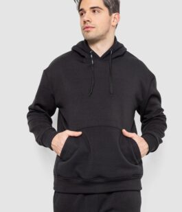 Спорт костюм мужской на флисе, цвет черный, 190R235