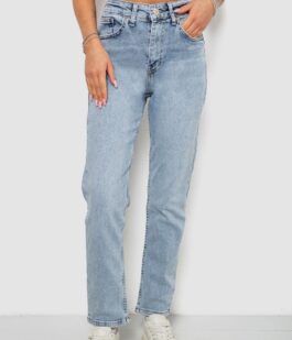 Джинсы женские однотонные MOM, цвет голубой, 244R00590