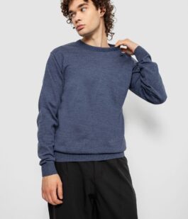 Свитер мужской однотонный, цвет сине-серый, 161R1770-1